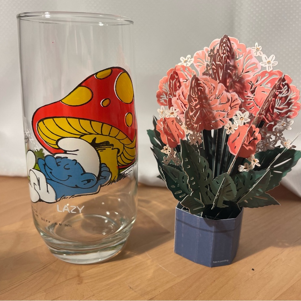 Smurfs Lazy Glass Vintage